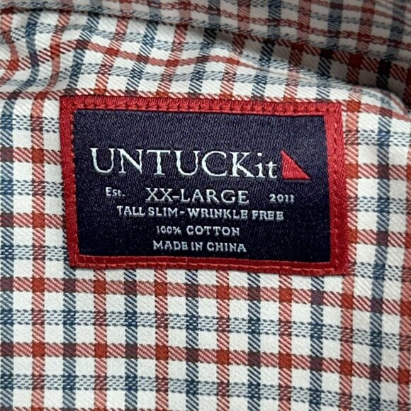UNTUCKit Monello WF Shirt Mens 2XLT Slim Multicolor Long Sleeve Button Up New - Picture 8 of 11